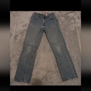 Old Navy Jeans Women's 10 Long Blue Light Wash Cotton Straight Relaxed Fit Vtg